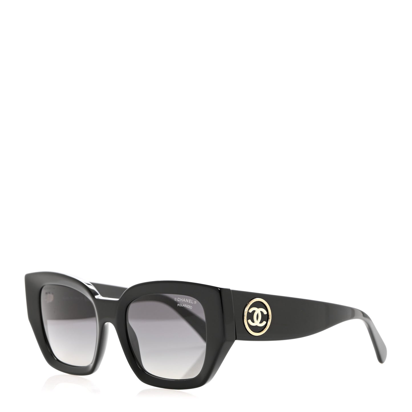 Acetate Polarized Square Sunglasses 5506 Black