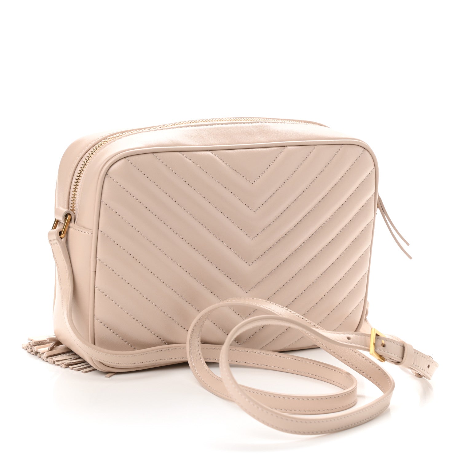 Saint Laurent Calfskin Matelasse Monogram Lou Camera Bag Washed Light Pink 3 of 9
