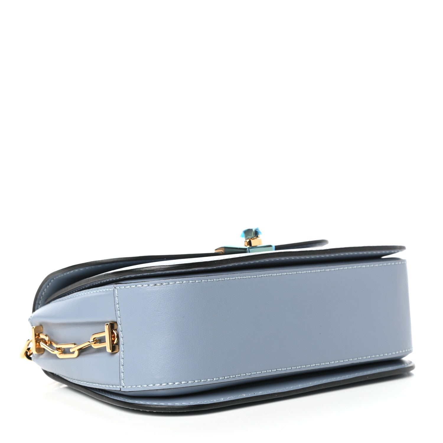 Valentino Garavani Vitello Chain Flap Bag Aqua 4 of 8