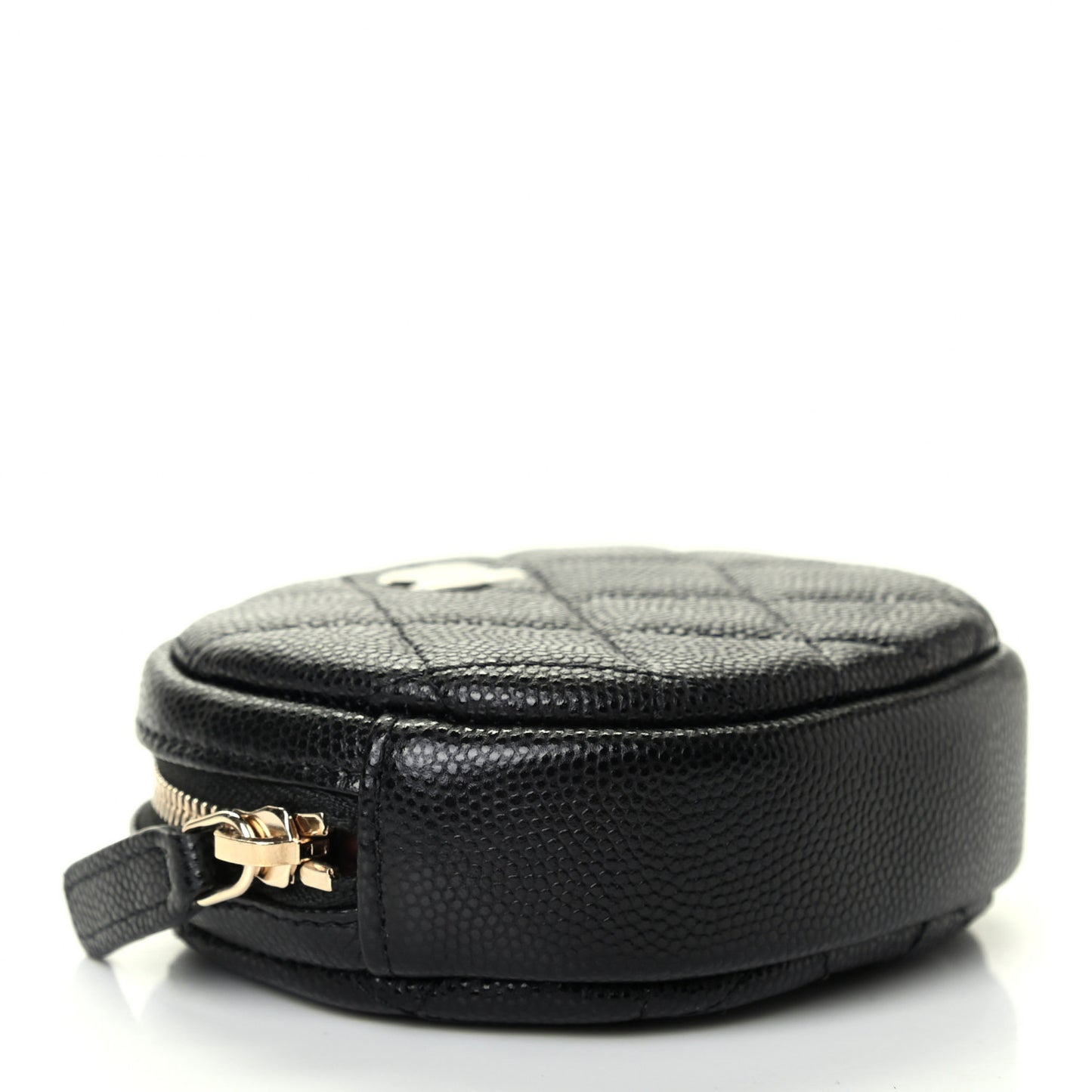 Caviar Quilted Zip Around Classic Coin Purse Black