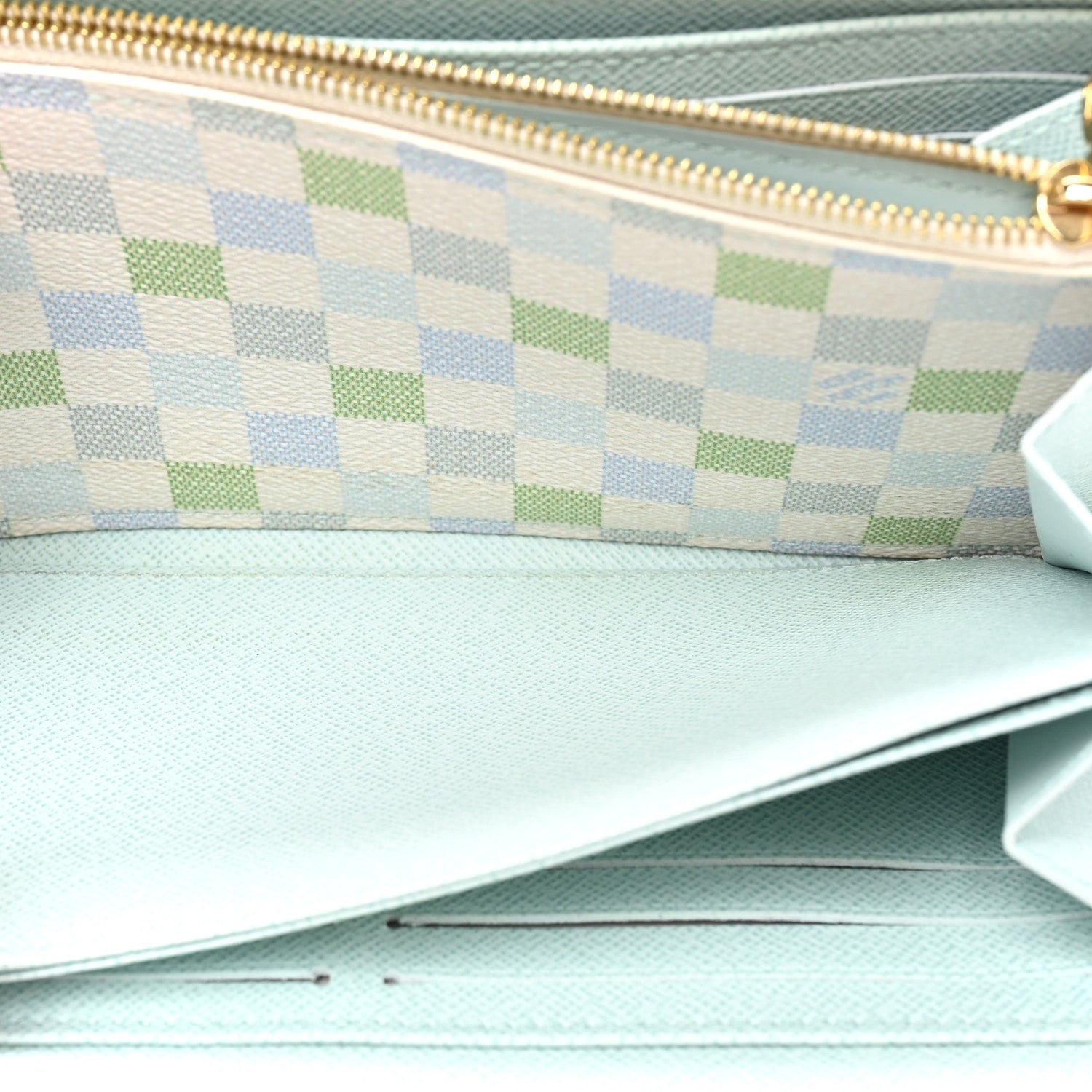 Louis Vuitton Damierlicious Zippy Wallet Pistachio Green 6 of 14