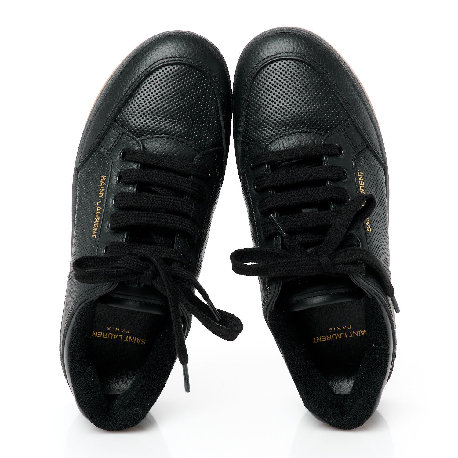 Saint Laurent Calfskin Perforated SL61 Sneakers 37.5 Black 2 of 11