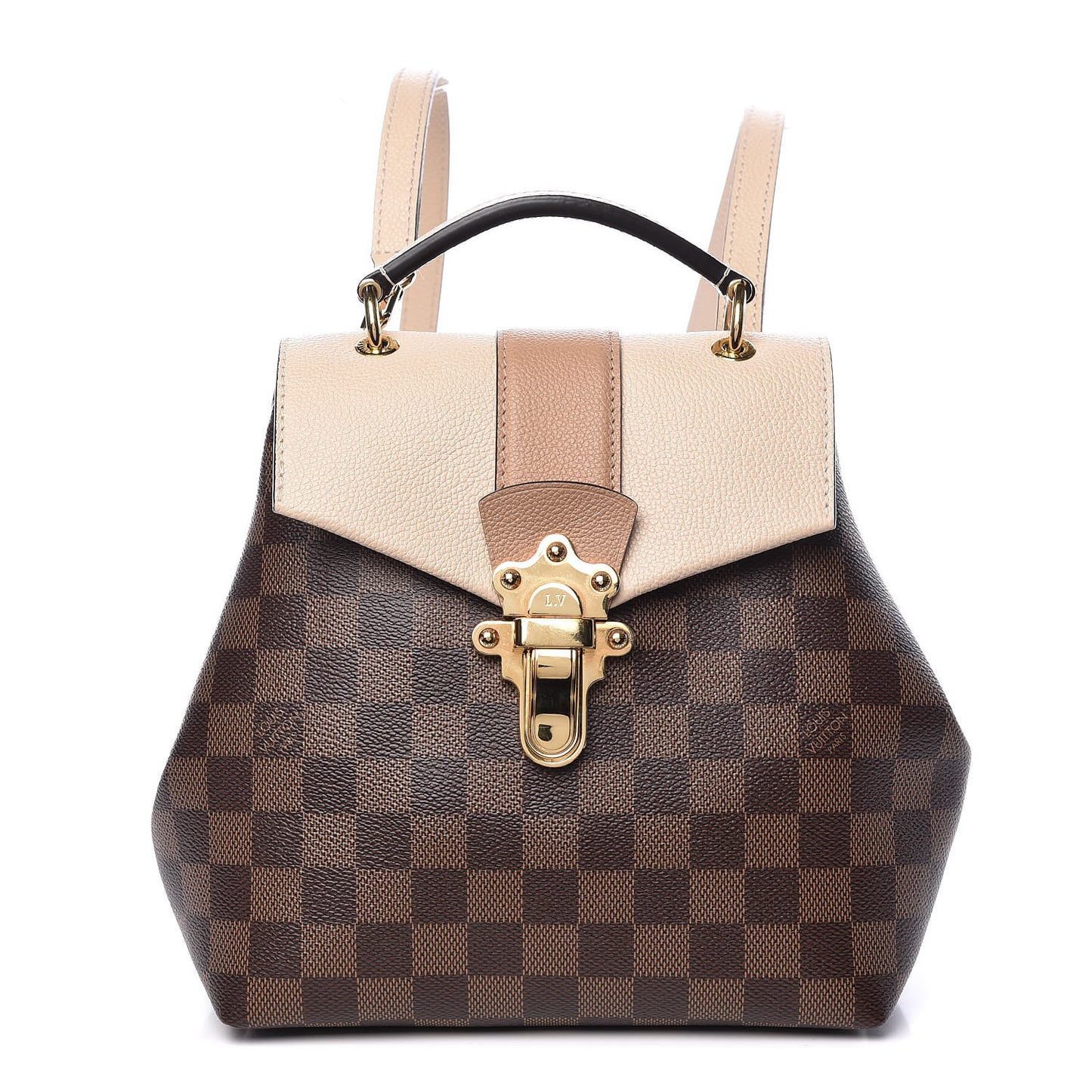 Damier Ebene Clapton Backpack Creme