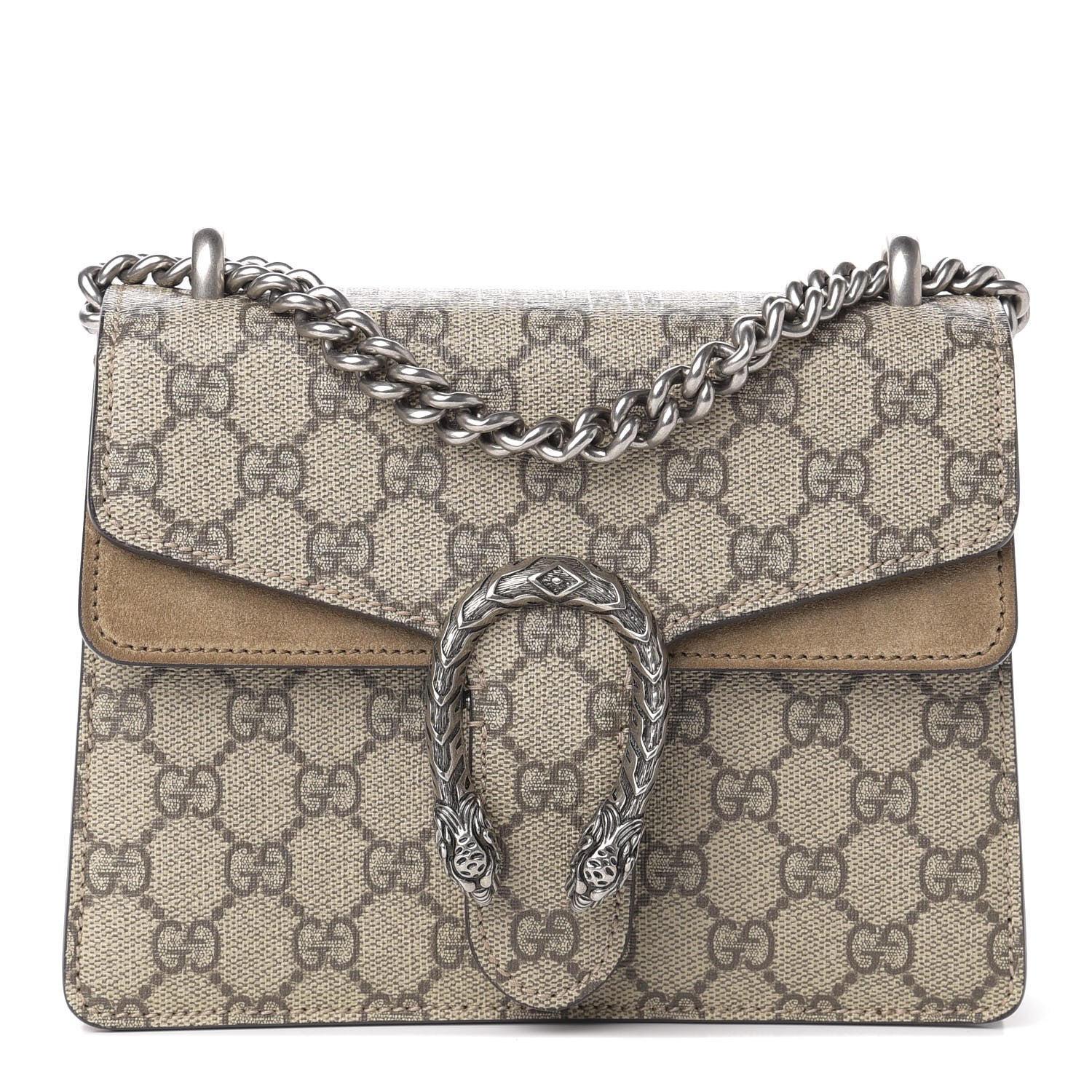 Gucci GG Supreme Monogram Mini Dionysus Shoulder Bag Taupe 1 of 14