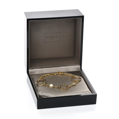 Bulgari 18K Yellow Gold Mother of Pearl Signature Chain Bracelet 5 of 5