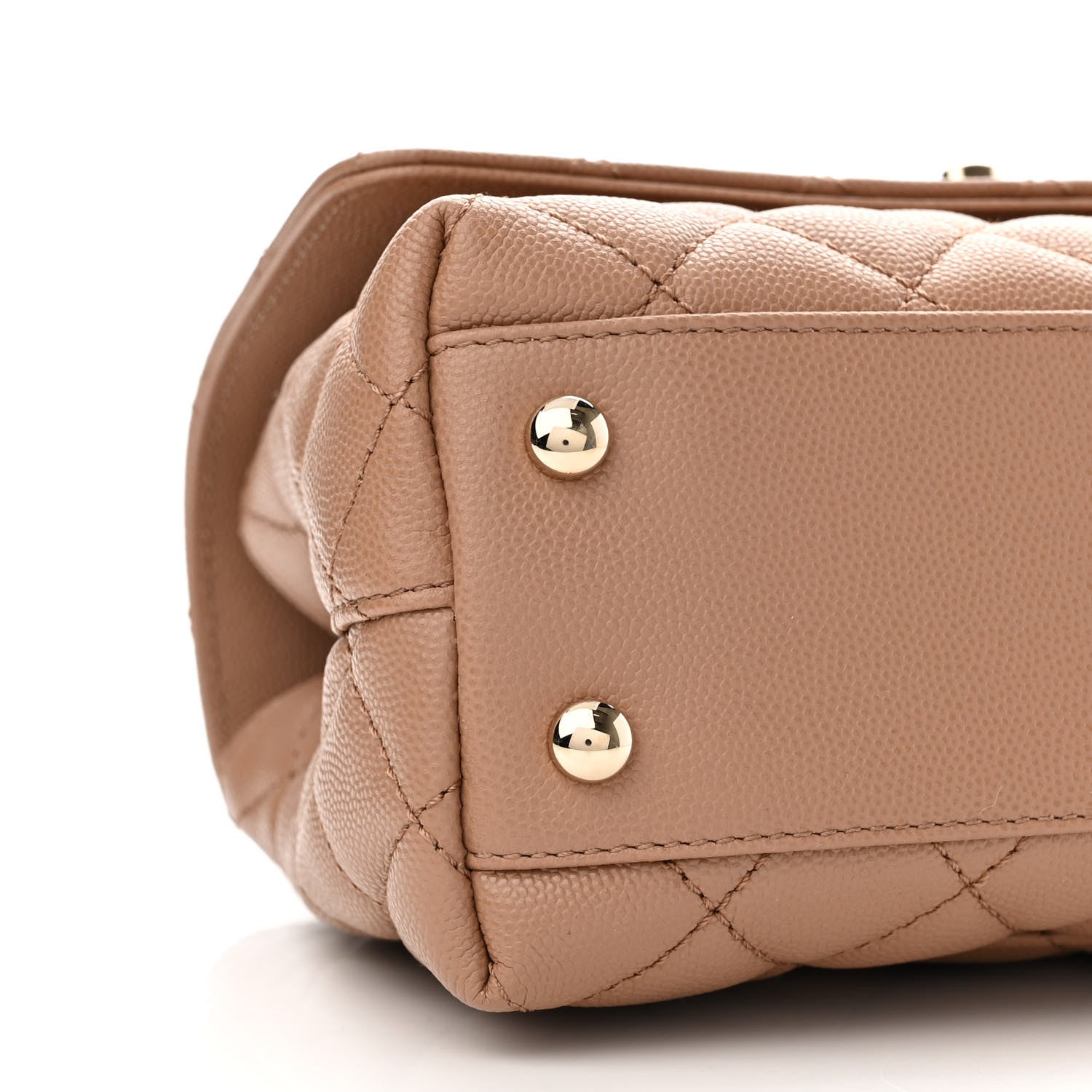 Chanel Caviar Quilted Mini Coco Handle Flap Beige 9 of 11