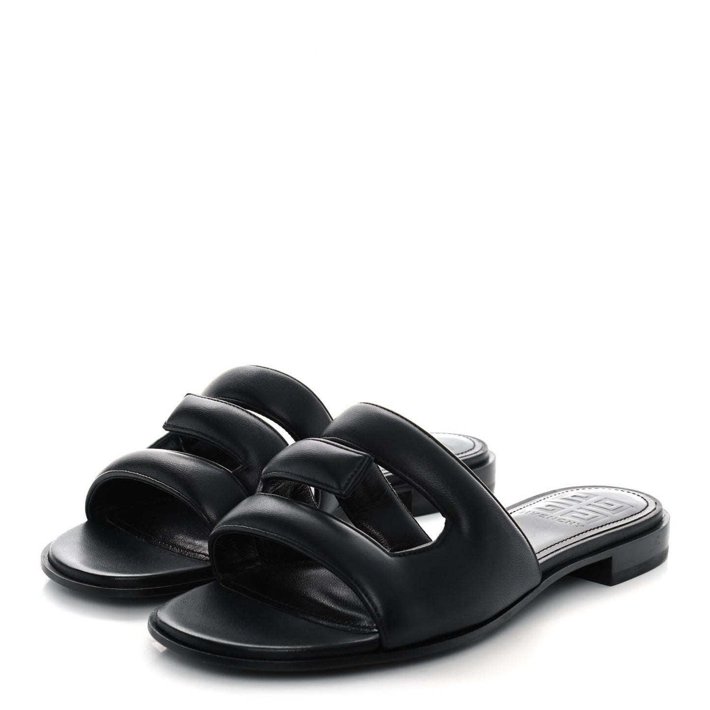 Nappa G Flat Sandals 36 Black