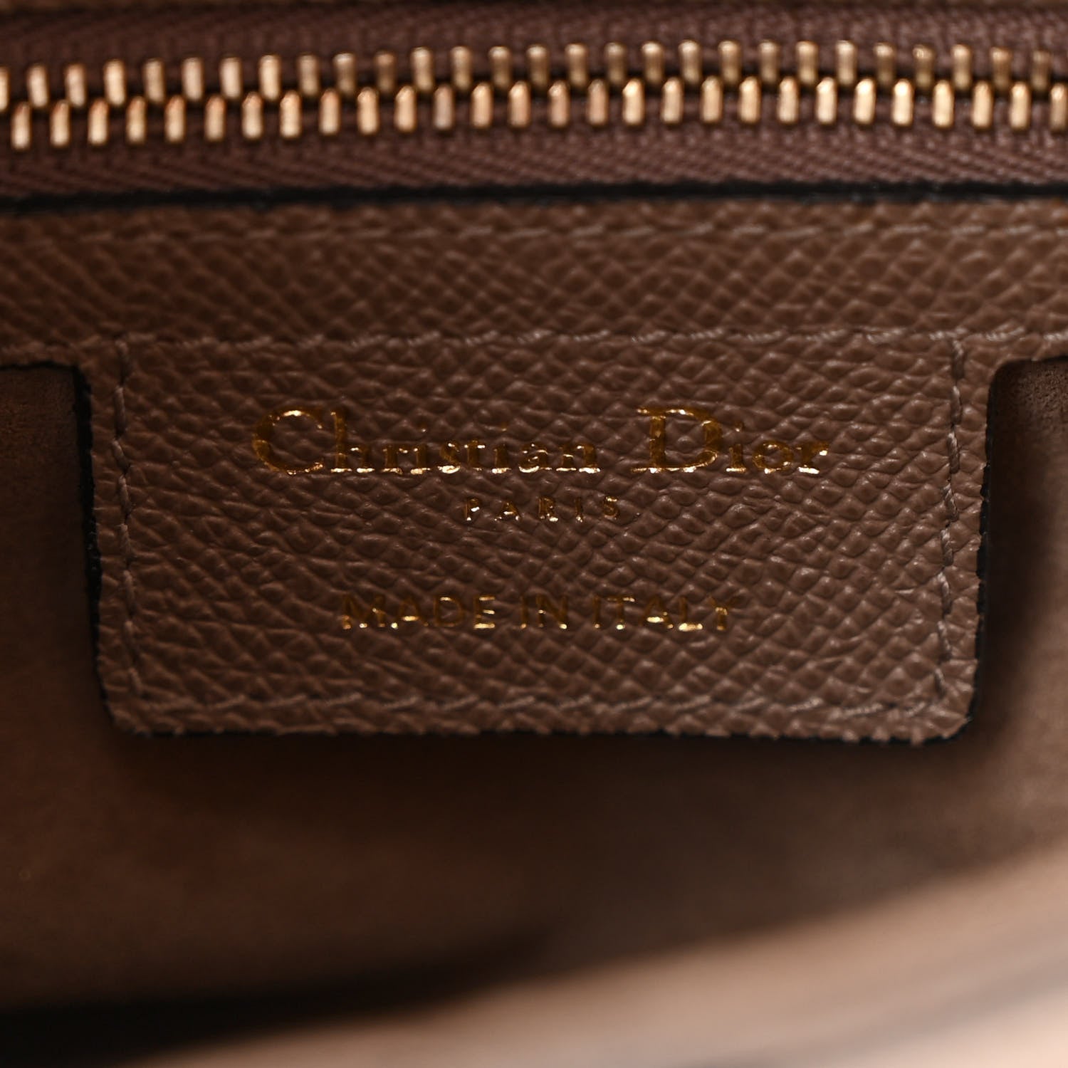 Christian Dior Grained Calfskin Saddle Bag With Strap Taupe 6 of 12