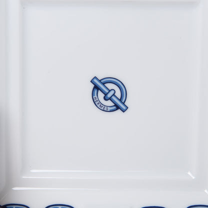 Hermes Printed Porcelain Chaine D'Ancre Ashtray 4 of 6