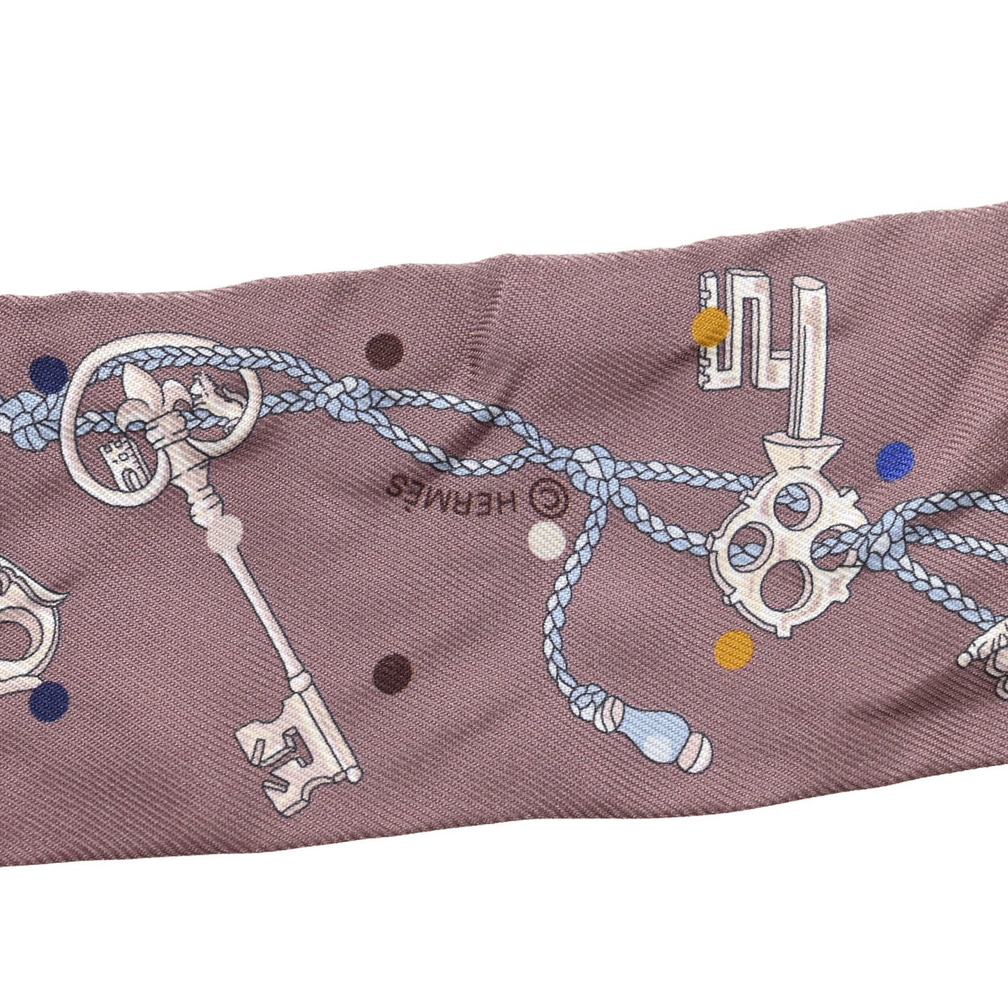 Silk Les Cles A Pois Twilly Marron Glace Gris