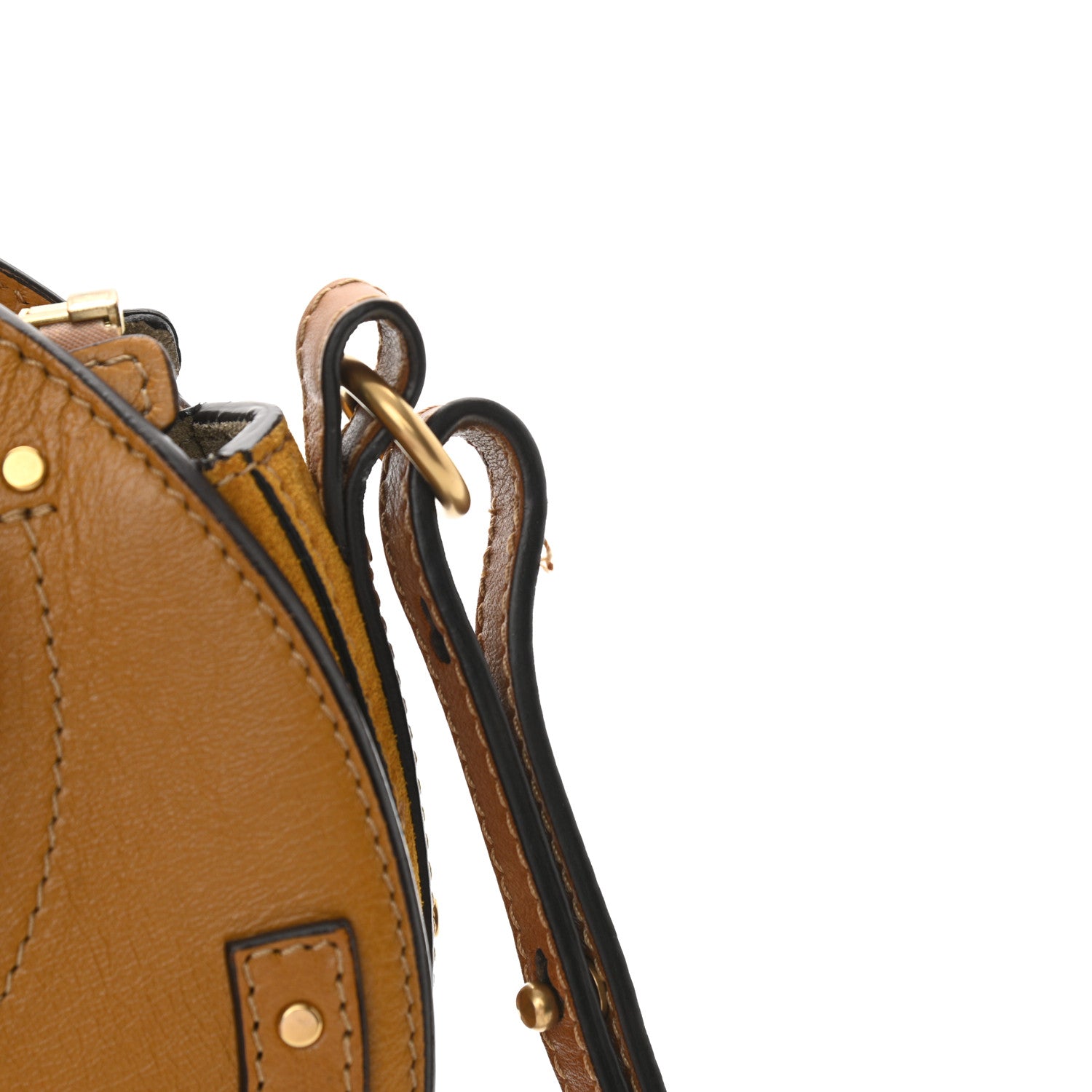 Chloe Calfskin Suede Small Pixie Bag Mustard Brown 11 of 17