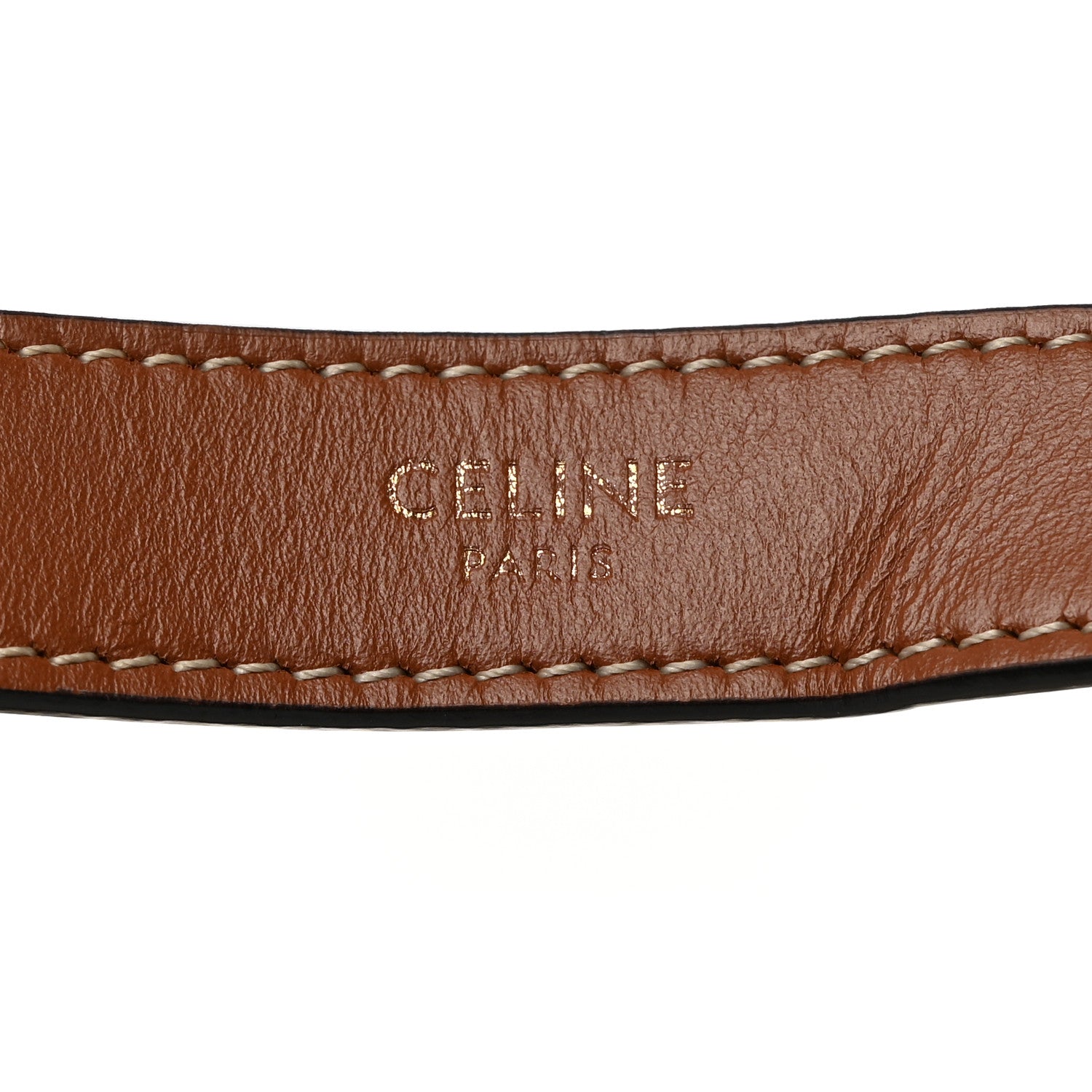 Celine Canvas Calfskin Ava Triomphe Shoulder Bag White 6 of 10