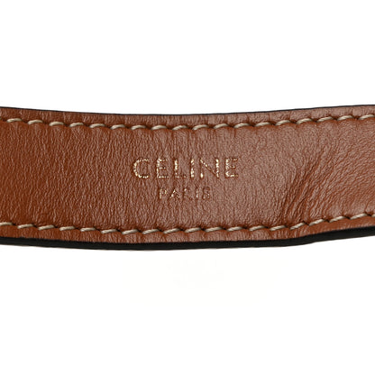 Celine Canvas Calfskin Ava Triomphe Shoulder Bag White 6 of 10