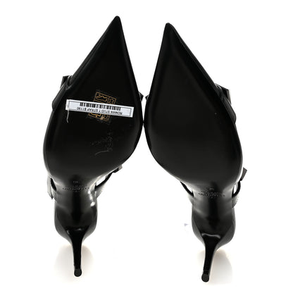 Valentino Garavani Calfskin Monochrome Roman Stud Ankle Strap 80mm Pumps 36 Black 5 of 9