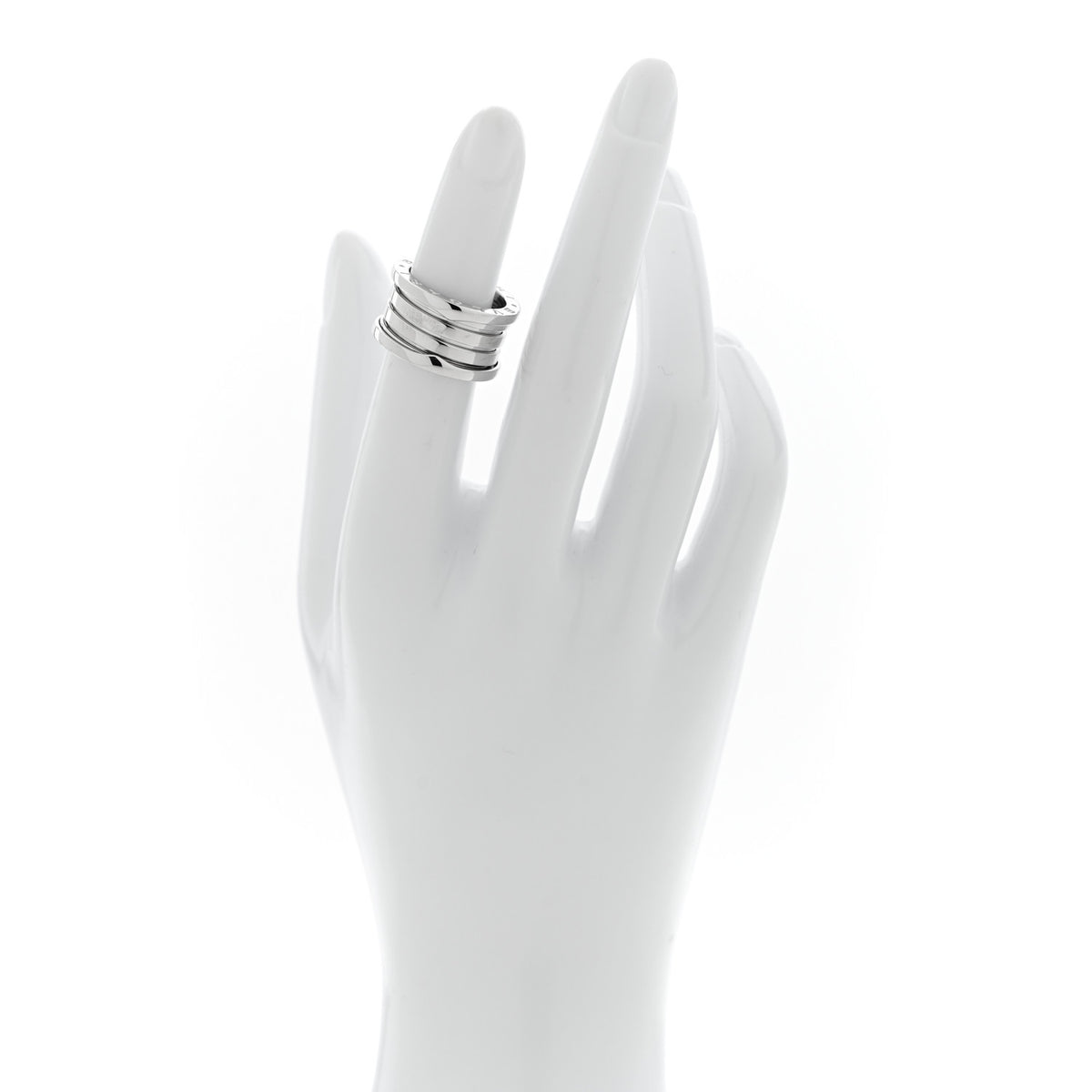 Bulgari 18K White Gold B.Zero1 Four-Band Ring 49 4.75 2 of 4