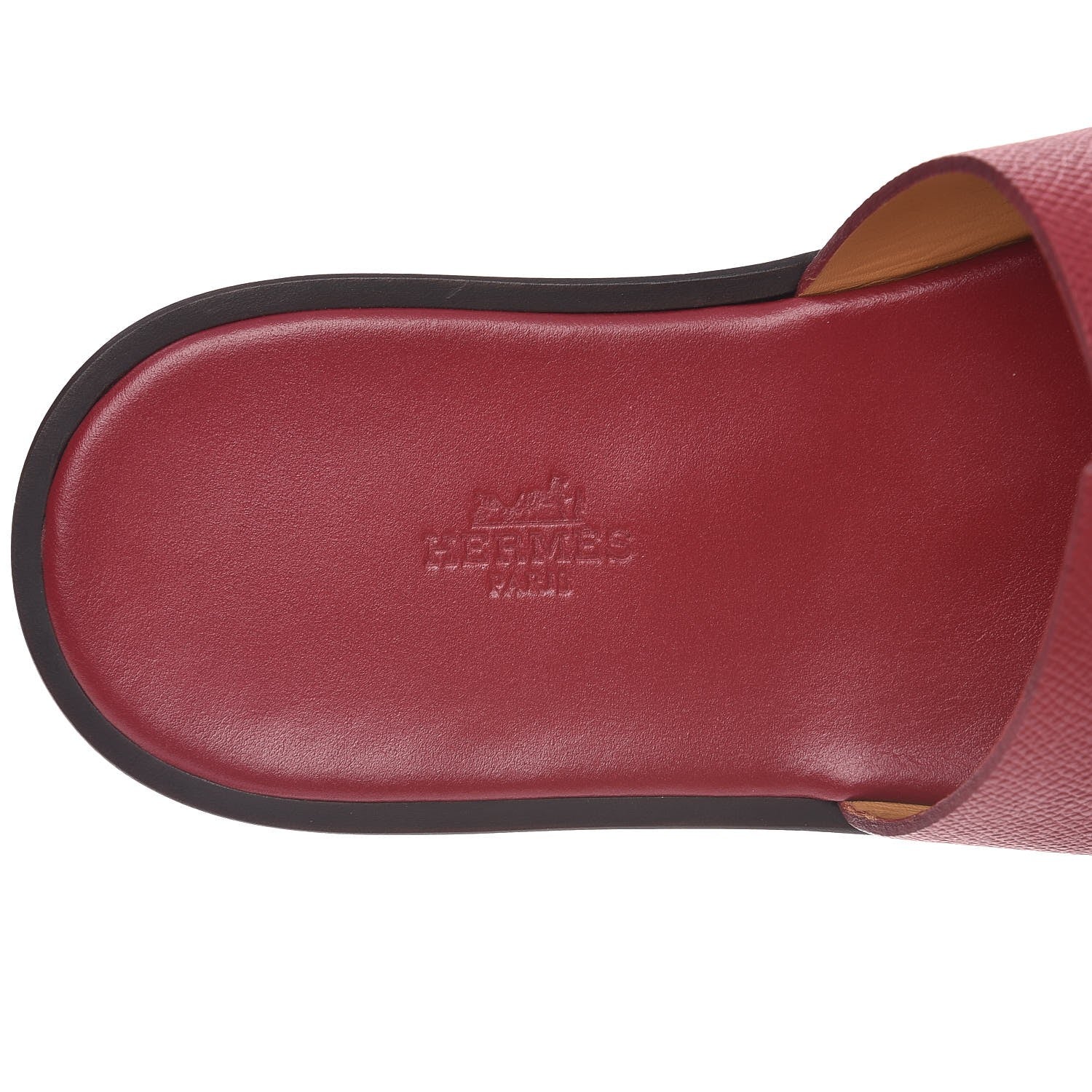 Hermes Matte Epsom Mens Izmir Sandals 42 Rouge 6 of 10