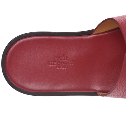 Hermes Matte Epsom Mens Izmir Sandals 42 Rouge 6 of 10