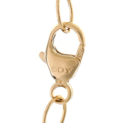 David Yurman 18K Yellow Gold Diamond 7mm Peridot Petite Chatelaine Pave Bezel Pendant Necklace 4 of 4