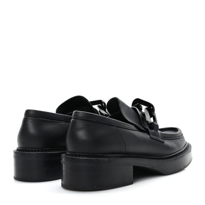 Louis Vuitton Calfskin Oversized Chain Academy Loafers 38.5 Black 4 of 7