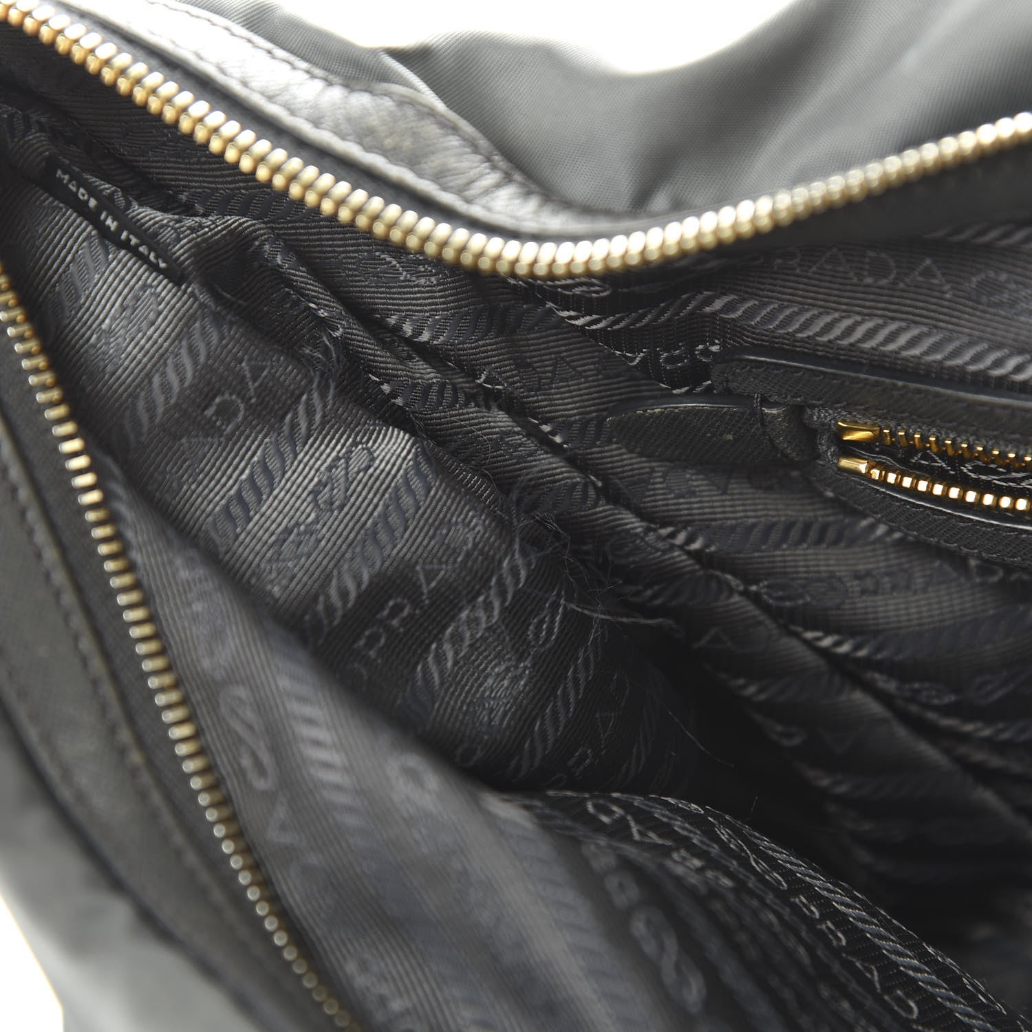 Prada Tessuto Nylon Saffiano Tote Grey 10 of 11