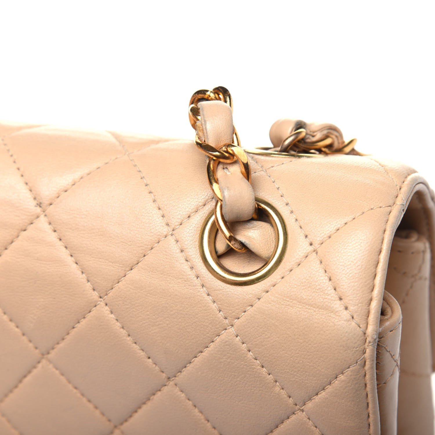 Chanel Lambskin Quilted Medium Double Sided Flap Beige 23 of 25
