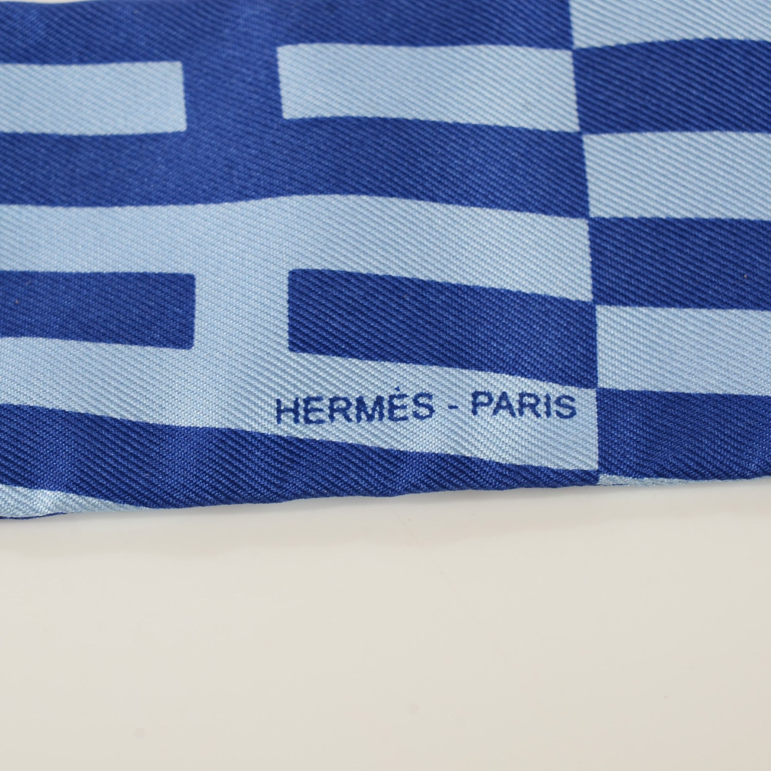 Hermes Silk Op'H Twilly Indigo Ciel 6 of 6