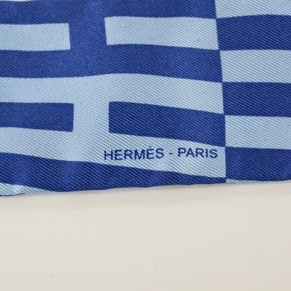 Hermes Silk Op'H Twilly Indigo Ciel 6 of 6