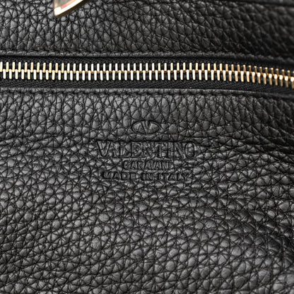 Valentino Garavani Pebbled Calfskin Medium Rockstud Tote Black 6 of 20