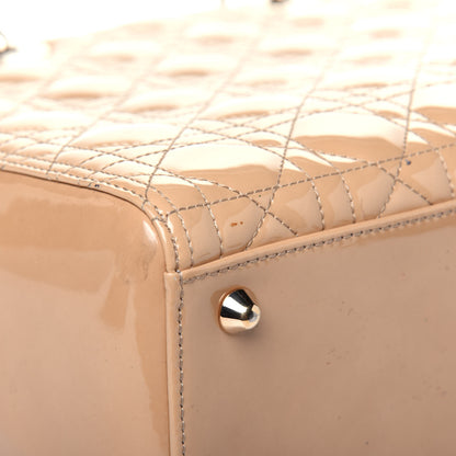 Christian Dior Patent Cannage Large Lady Dior Beige 12 of 20