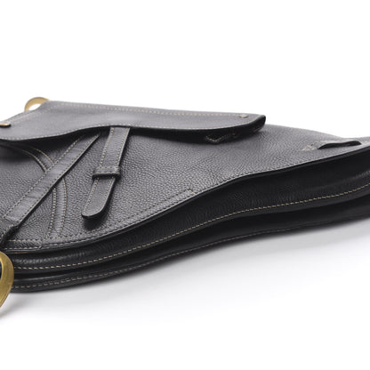 Christian Dior Calfskin Baudrier Saddle Bag Black 8 of 11