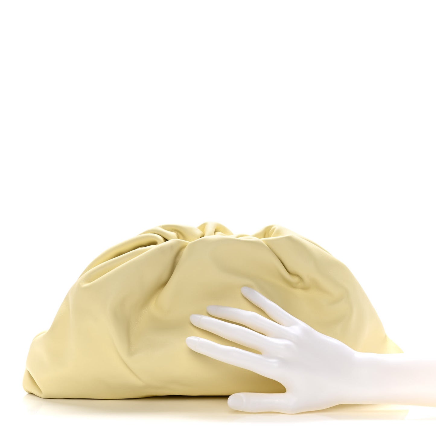 Smooth Butter Calf The Pouch Oversized Clutch Ice Cream