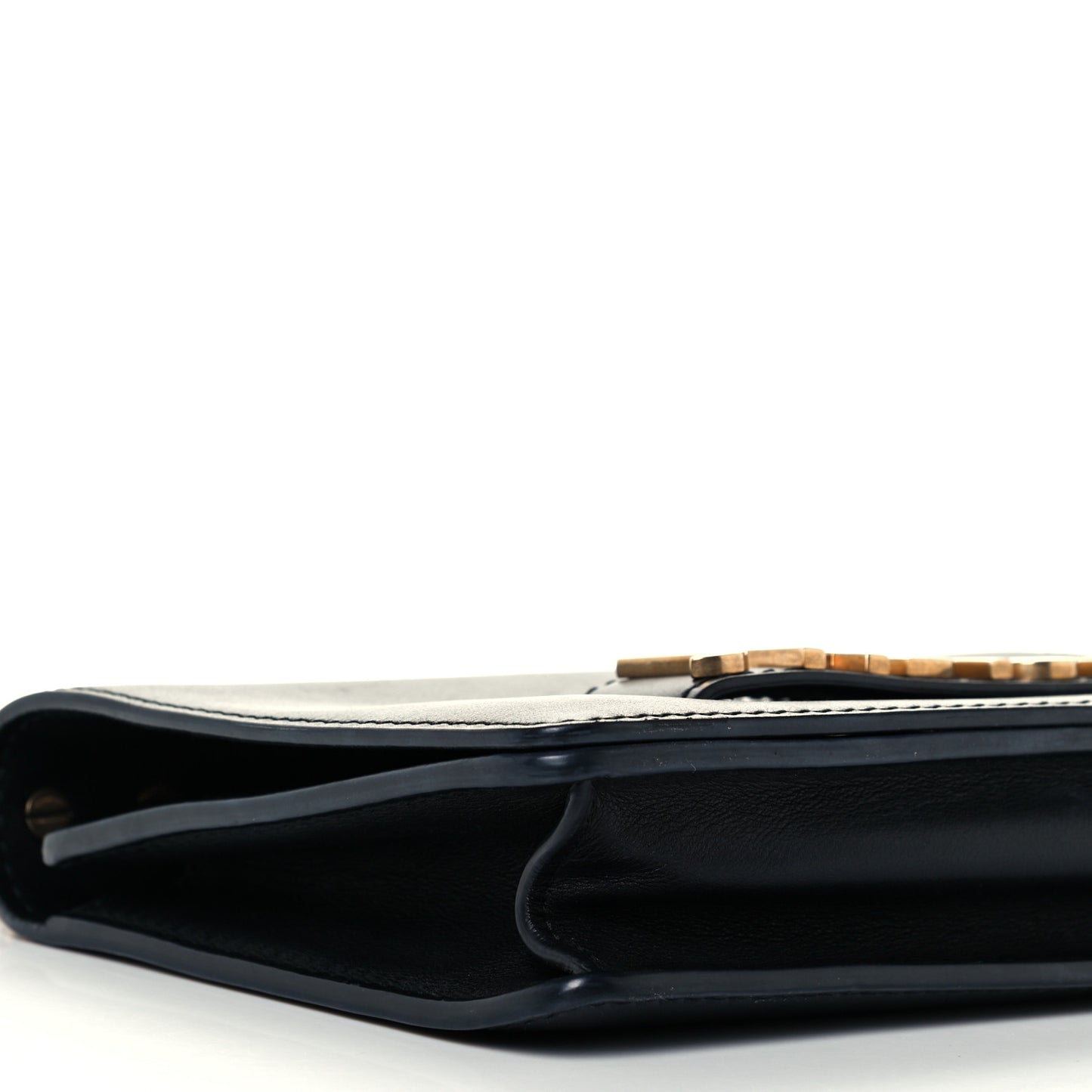 Calfskin J'Adior Chain Flap Bag Black