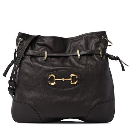 Gucci Sakai Be Green Calfskin Horsebit 1955 Cinch Top Messenger Bag Cocoa 1 of 10