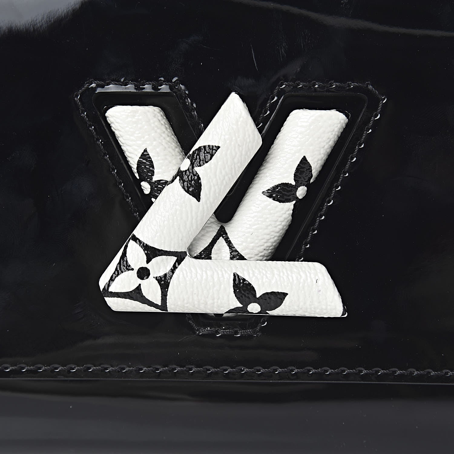 Louis Vuitton Patent Monogram Twist Shoulder Bag PM Black 9 of 9