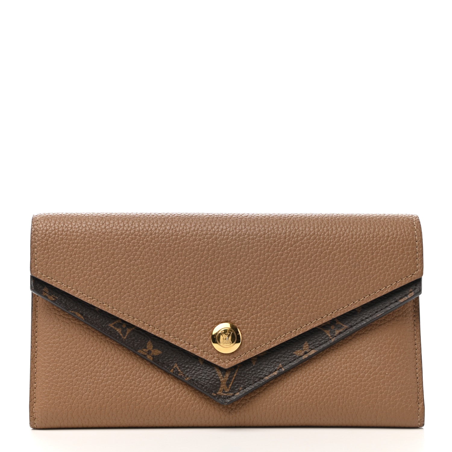Louis Vuitton Calfskin Double V Wallet Sesame 1 of 7