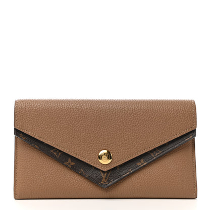 Louis Vuitton Calfskin Double V Wallet Sesame 1 of 7