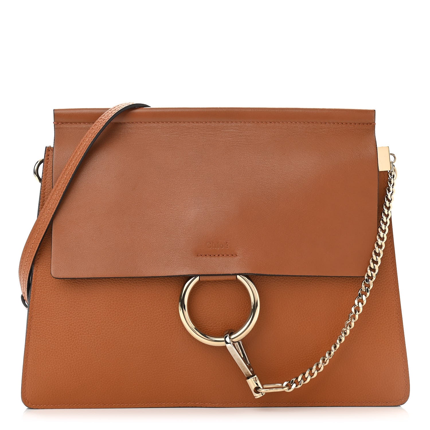 Chloe Calfskin Medium Faye Shoulder Bag Caramel 1 of 9