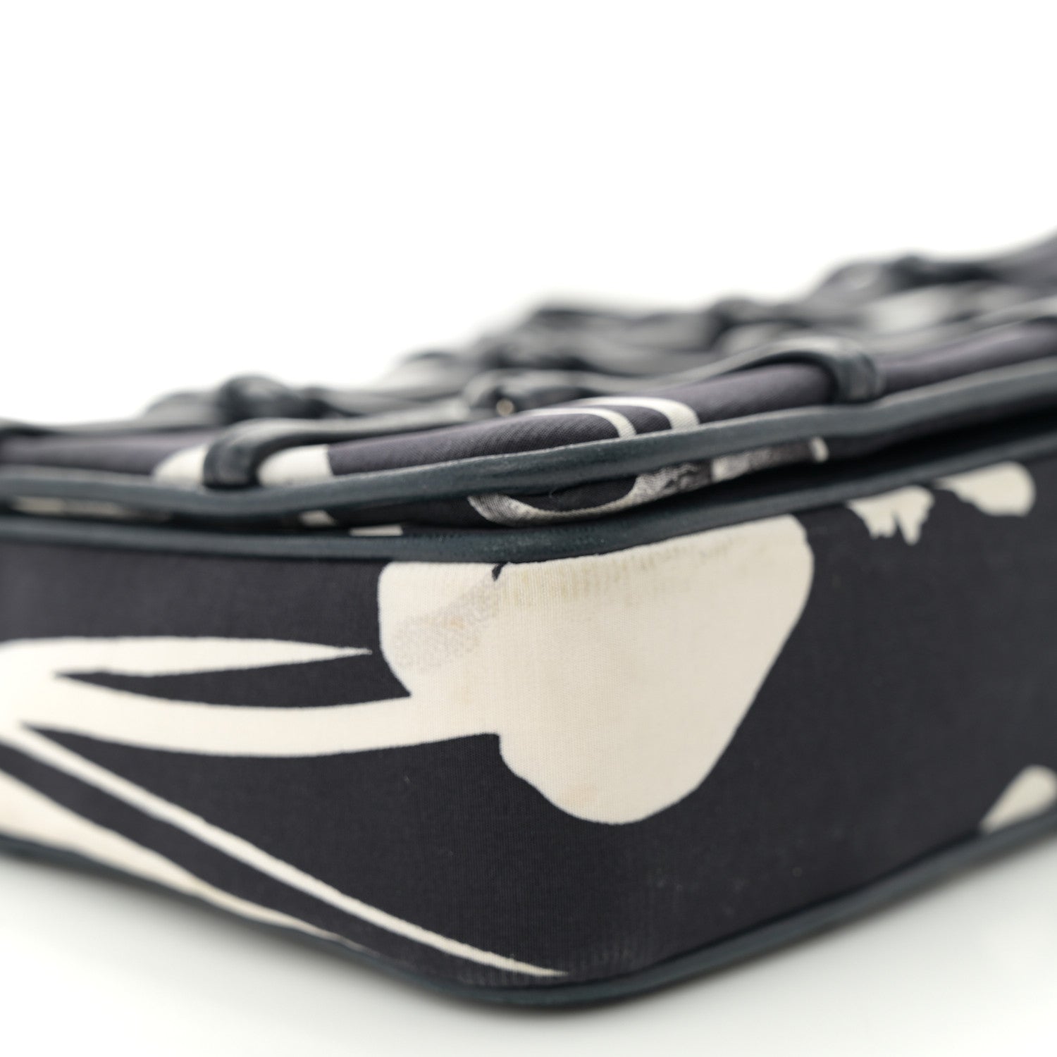 Chanel Silk Lambskin Tahiti Timeless Flap Navy White 9 of 11