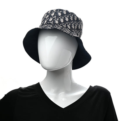 Christian Dior Oblique Reversible Teddy-D Brim Bucket Hat 57 Blue 3 of 13