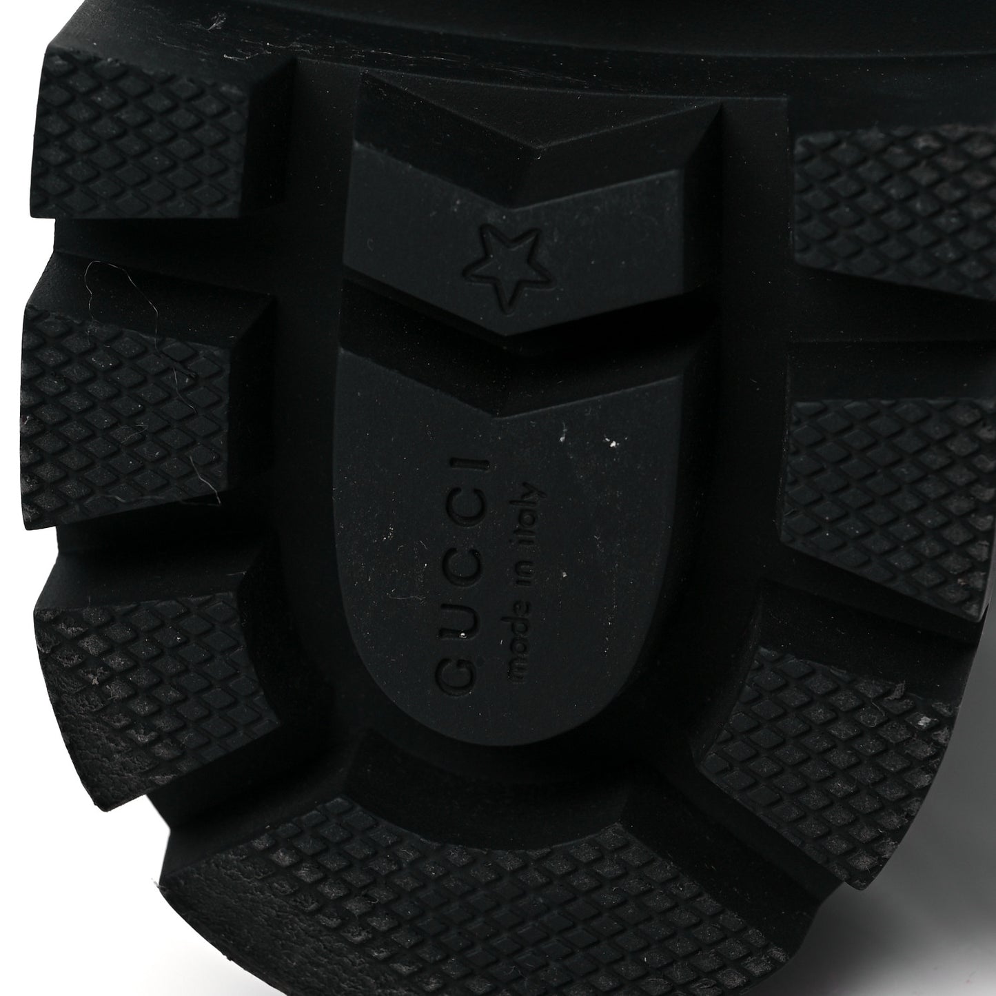 Nappa Frances GG Matelasse Platform Combat Boots 39 Black
