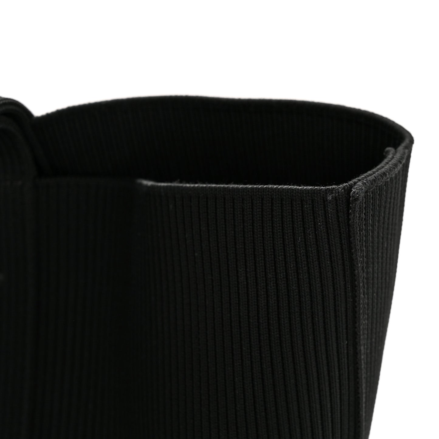 Ribbed Knit Ryan Tote Black