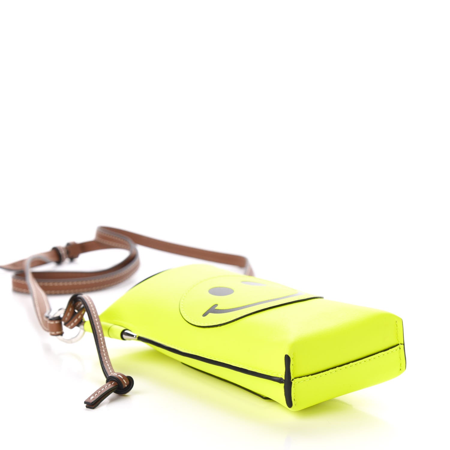 Loewe Smooth Calfskin Smiley Face Gate Pocket Neon Yellow 8 of 11