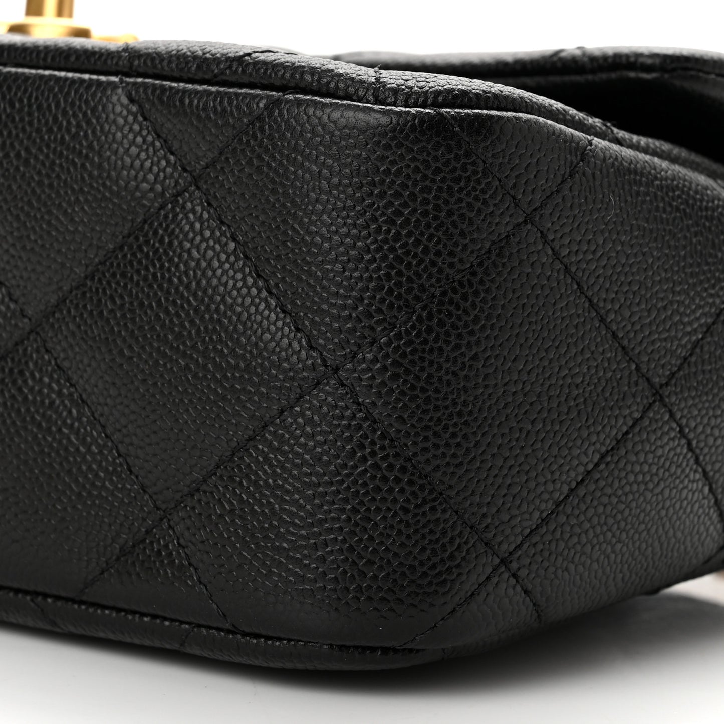 Caviar Quilted Sweetheart Flap Black