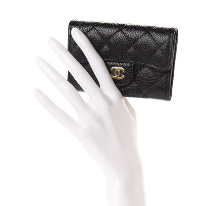 Chanel Caviar Quilted Flap Card Holder Black 2 of 9