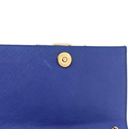 Salvatore Ferragamo Printed Calfskin Ginny Shoulder Bag Blue 9 of 14