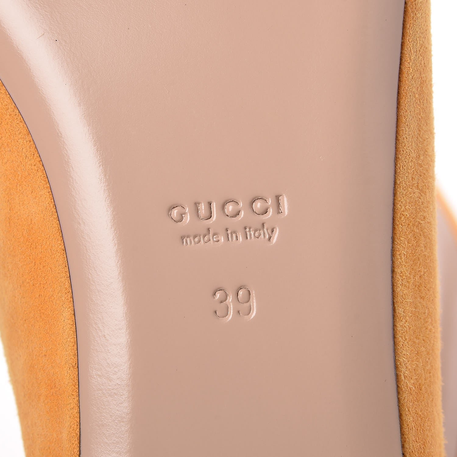 Gucci Kid Scamosciato GG Marmont Fringe Flats 39 Crystal Copper 7 of 10