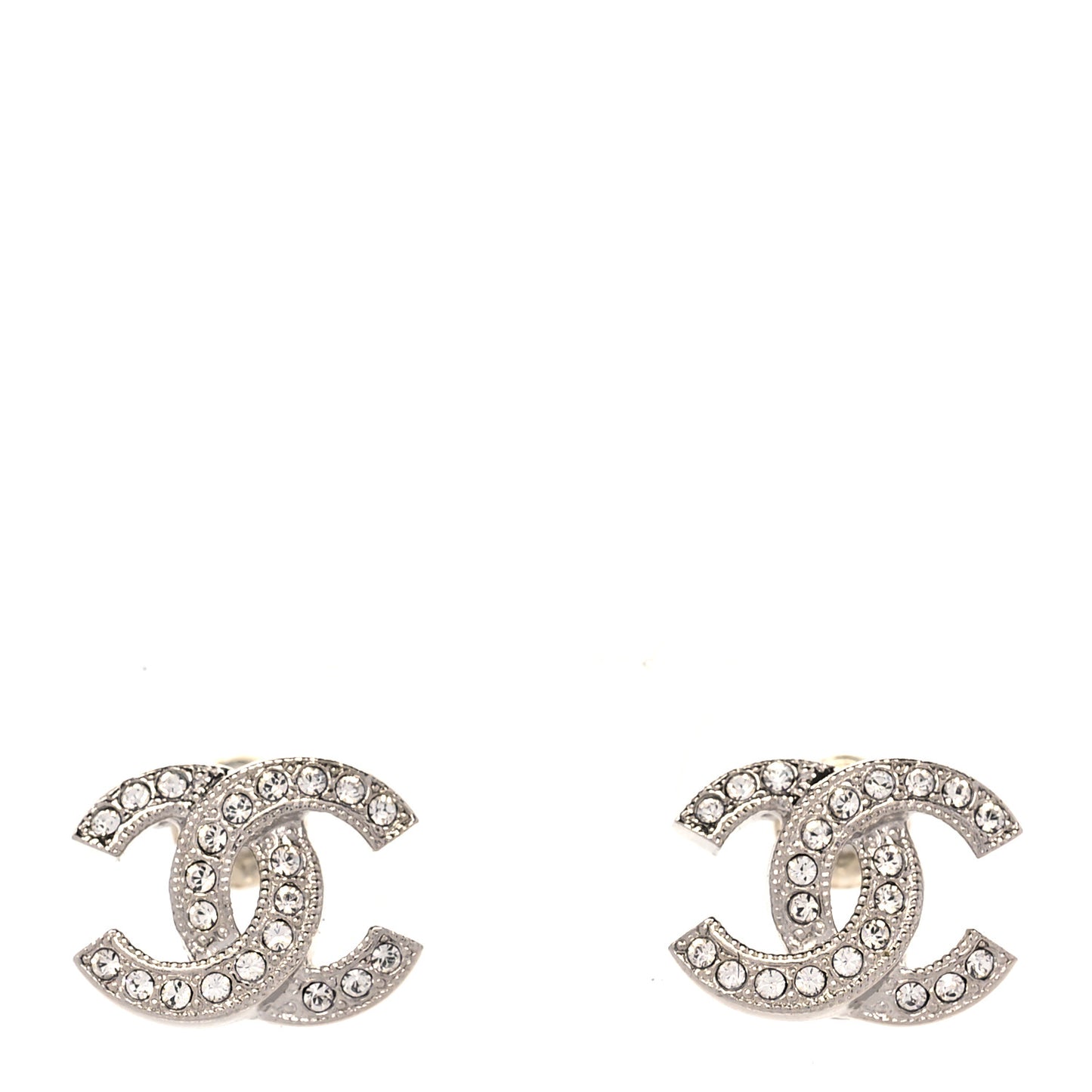 Crystal Mini Timeless CC Earrings Silver