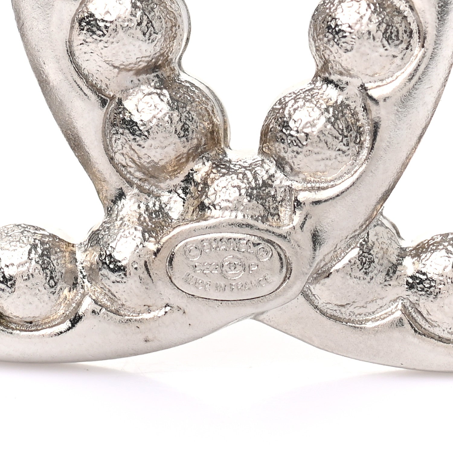 Chanel Pearl Crystal CC Brooch Silver 4 of 5