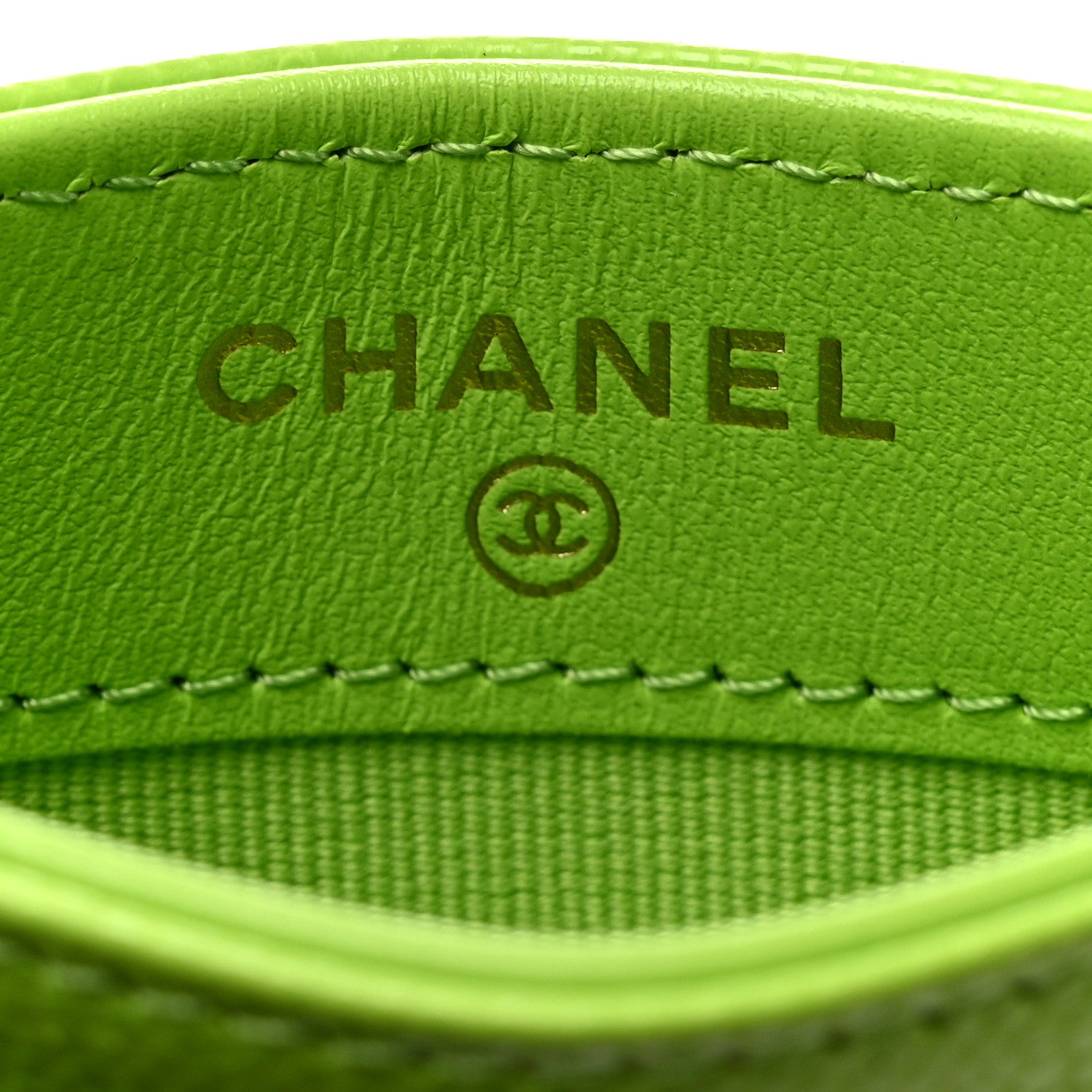 Chanel Caviar Quilted Card Holder Green 6 of 9