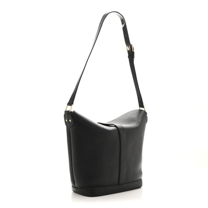 Celine Soft Grained Calfskin Medium Bucket Bag Black 3 of 13